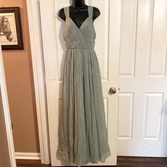 “J. CREW” Silk Chiffon Pleated Special Occasion Gown - Picture 4 of 16